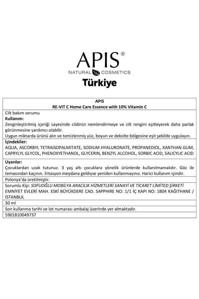Re-Vıt C Evde Bakım C Vitamini Özü Yeni Formül - 30 Ml