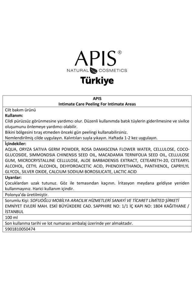 Genital Bölge - İntim Bakım Cilt Peelingi 100Ml - Cilt Yenileyici